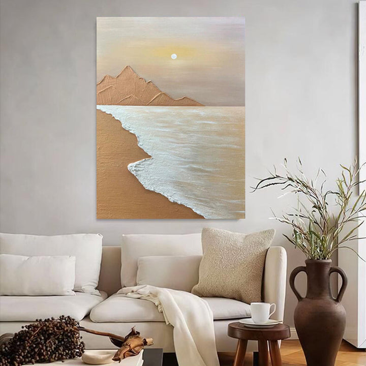 Abstract Coastal Landscape Canvas Art