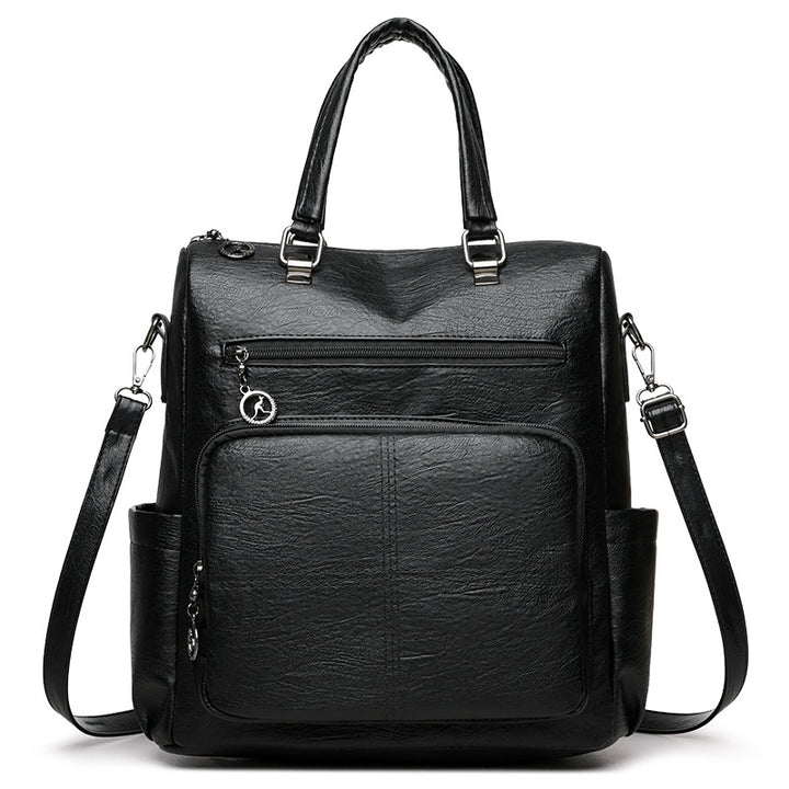 Stylish Multi-Functional Leather Backpack Bowlift
