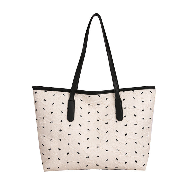 Quilted Tote Bag with Pattern Bowlift
