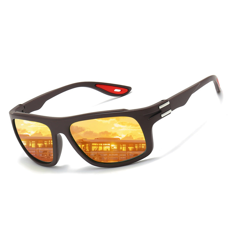 Men's sporty sunglasses with polarized lenses and shock-resistant frame Bowlift