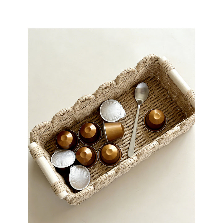 Decorative storage basket with ergonomic handles Bowlift