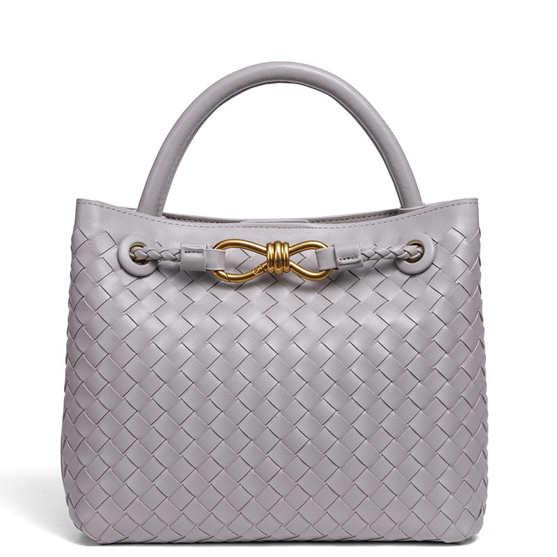 Elegant Braided Leather Tote Bowlift