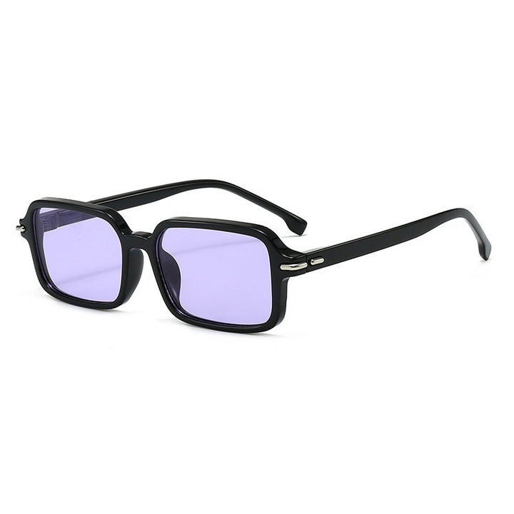 Women's fashionable square sunglasses with stylish plastic frame and blue lenses Bowlift