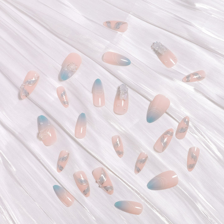Premium 3D Floral Design Press-On Nails Bowlift