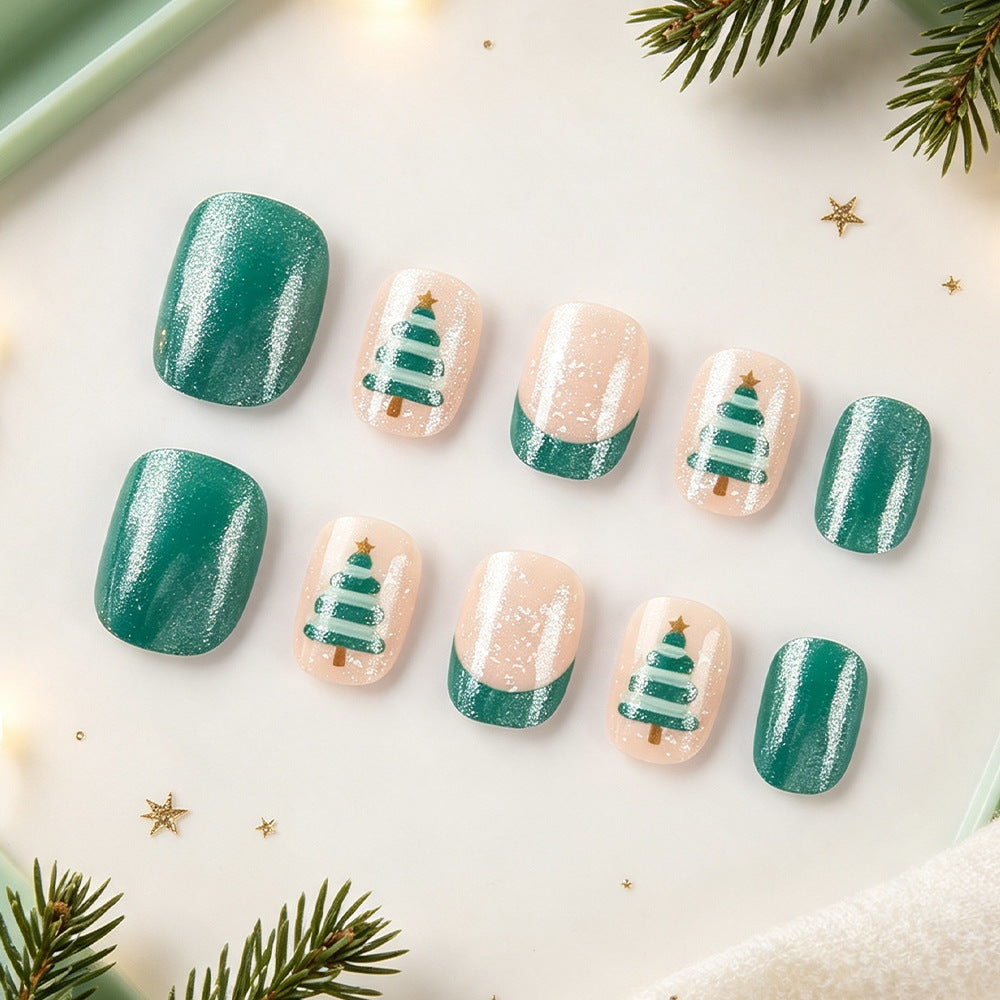 Festive Glittery Press-On Nail Art Set Bowlift