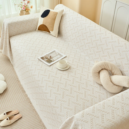 Textured Woven Sofa Throw Blanket