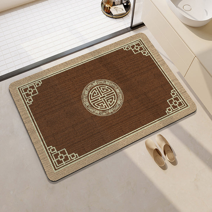 Elegant Geometric Bathroom Mat Bowlift
