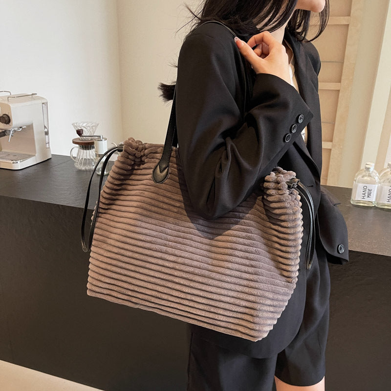 Textured Soft Fabric Tote Bowlift