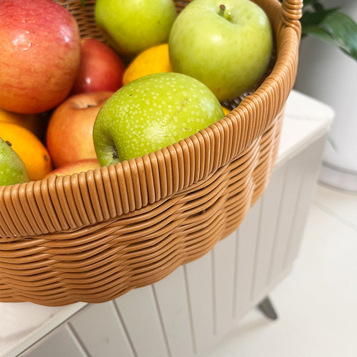 Handwoven Natural Decorative Basket Bowlift