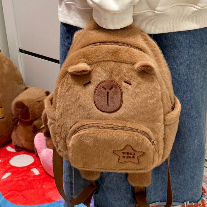 Plush Backpack in Bear Style Bowlift