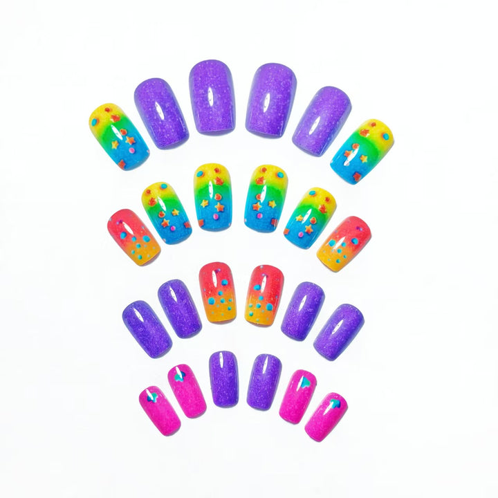 Creative Rainbow Gradient Nail Art Bowlift