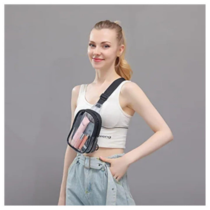 Practical Transparent Cosmetic Shoulder Bag Bowlift