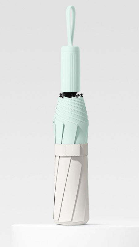 Ladies Automatic Folding Umbrella with Ergonomic Handle and Double-Layer Construction Bowlift