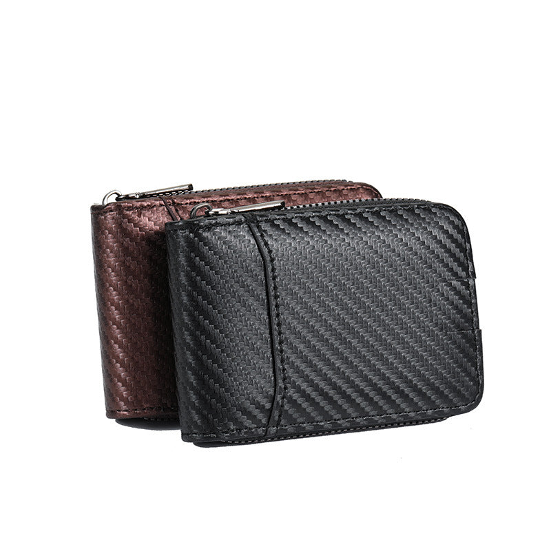 Carbon Fiber Zip-Around Wallet Bowlift
