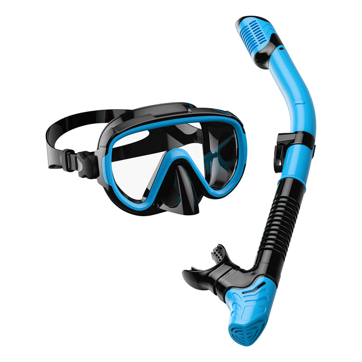 Premium dive mask with anti-fog function and flexible breathing tube Bowlift