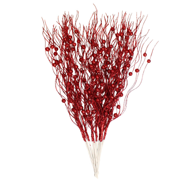 Unisex decorative deco branch with star and berry appliqués, flexible branch structure Bowlift