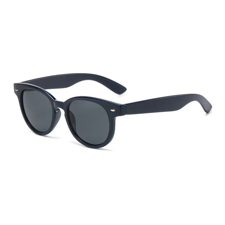 Retro Round Polarized Sunglasses with Lightweight Matte Acetate Frame Bowlift