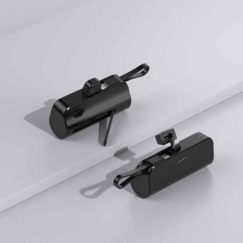 Portable power bank with integrated multifunctional charging cable system Bowlift