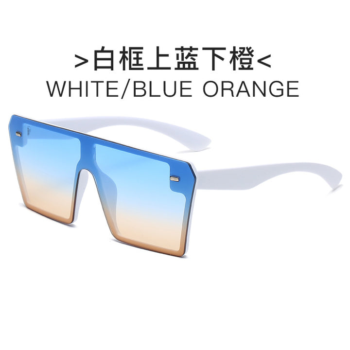 Women's futuristic sunglasses with oversized rectangular frame Bowlift