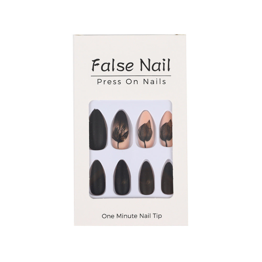 Creative Nail Art Set with Elegant Leaf Patterns Bowlift