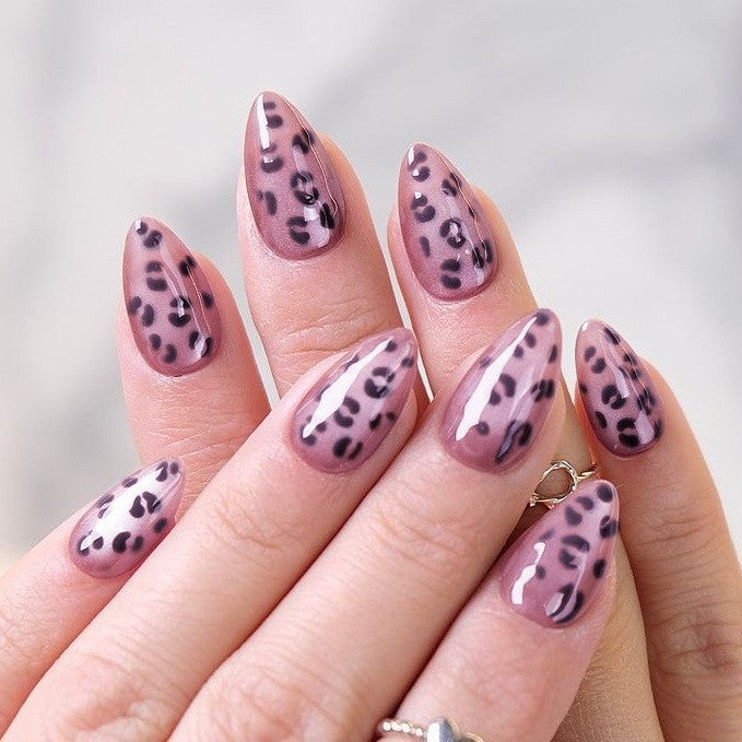 Sculpted Leopard Print Press-On Nails Bowlift