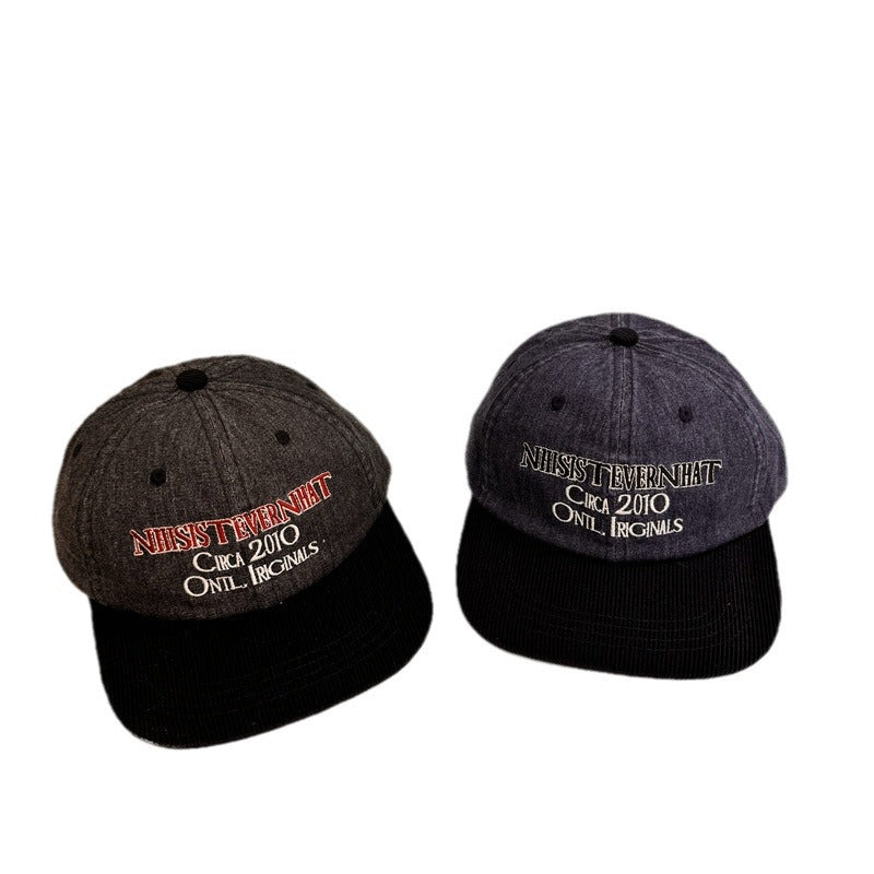Men's Vintage-Inspired Embroidered Baseball Cap Bowlift