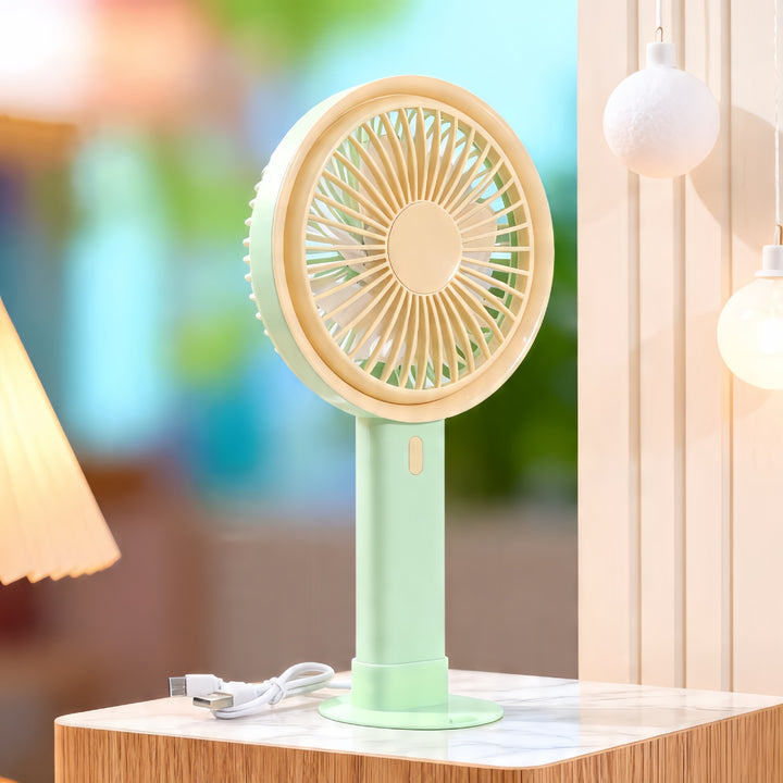 Women's Portable Table Fan with Integrated USB Charging Function Bowlift
