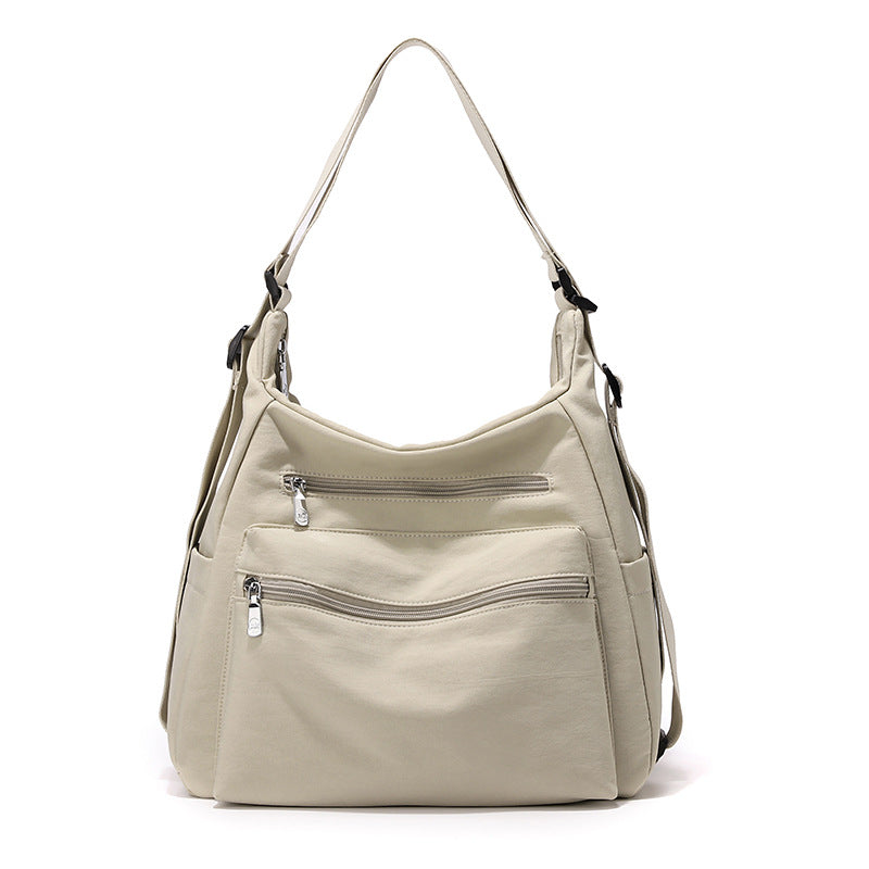 Multi-Zippered Casual Shoulder Bag Bowlift