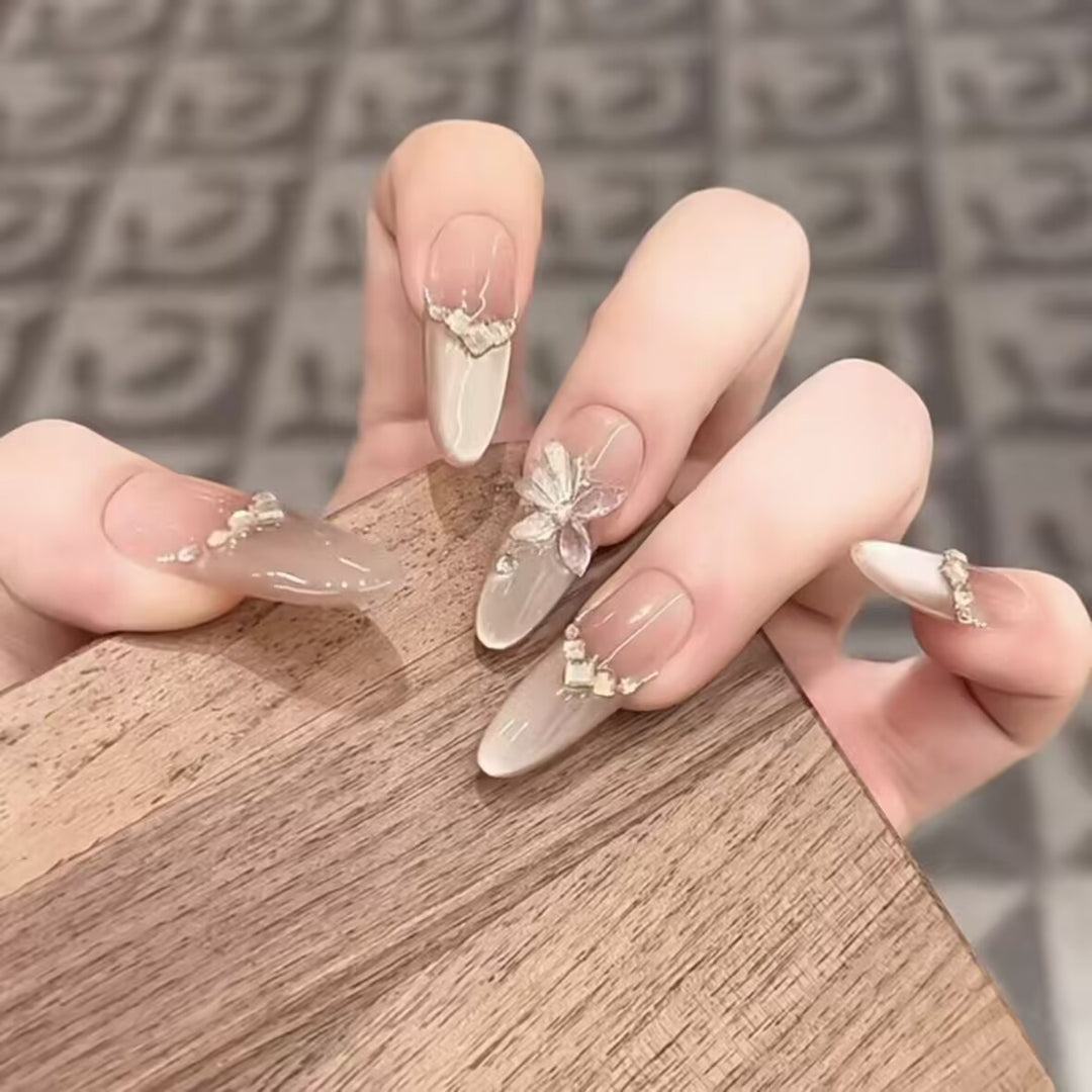 Artistic Nail Design with Decorative Elements Bowlift
