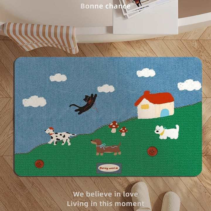 Playful Cartoon Character Area Mat Bowlift