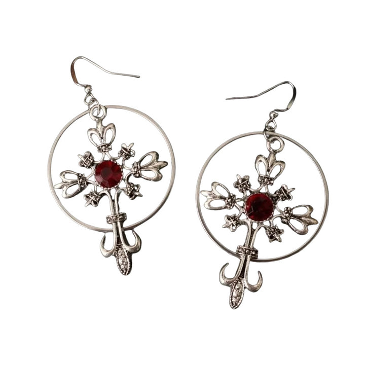 Heart-Inspired Cross Dangle Earrings Bowlift