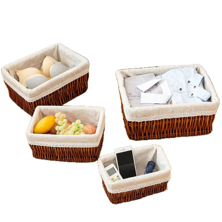 Women’s storage basket with decorative fabric lining Bowlift