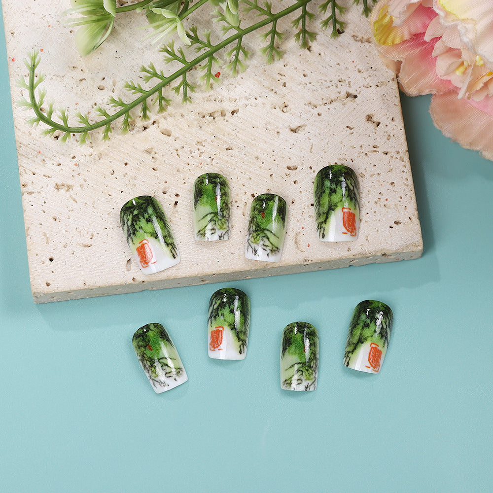 Artificial nails with bamboo design Bowlift
