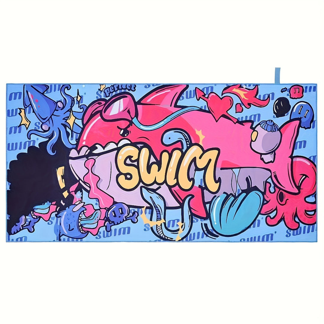 Women's beach blanket with colorful surf design Bowlift