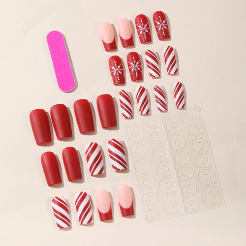 Festive Winter-Themed Nail Art Extensions Bowlift