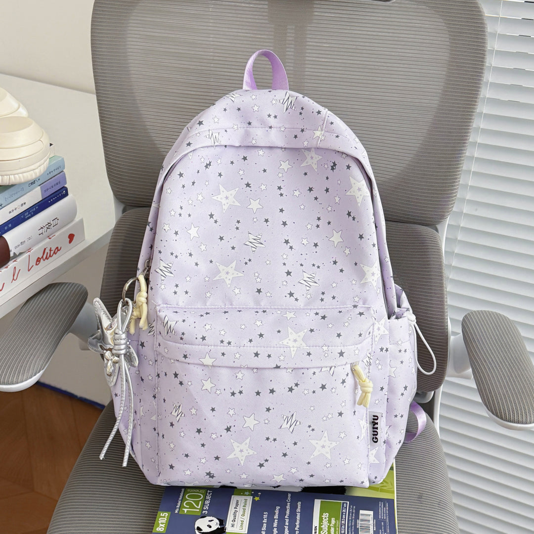 Stylish Star-Patterned Backpack