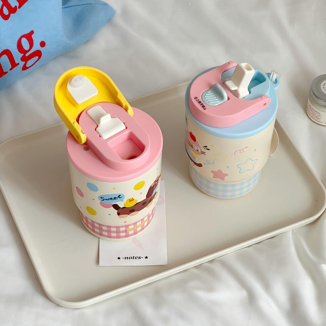 Ladies insulated cup with cheerful apple design Bowlift