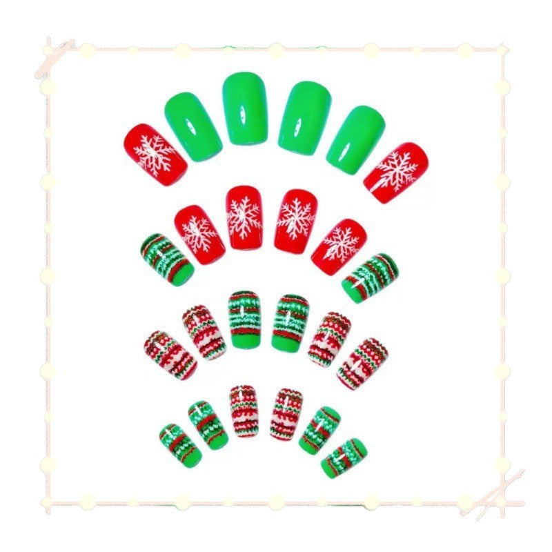 Festive artificial nails with Christmas motifs Bowlift