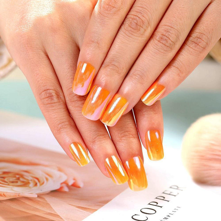 Gradient Color Artificial Nails Bowlift