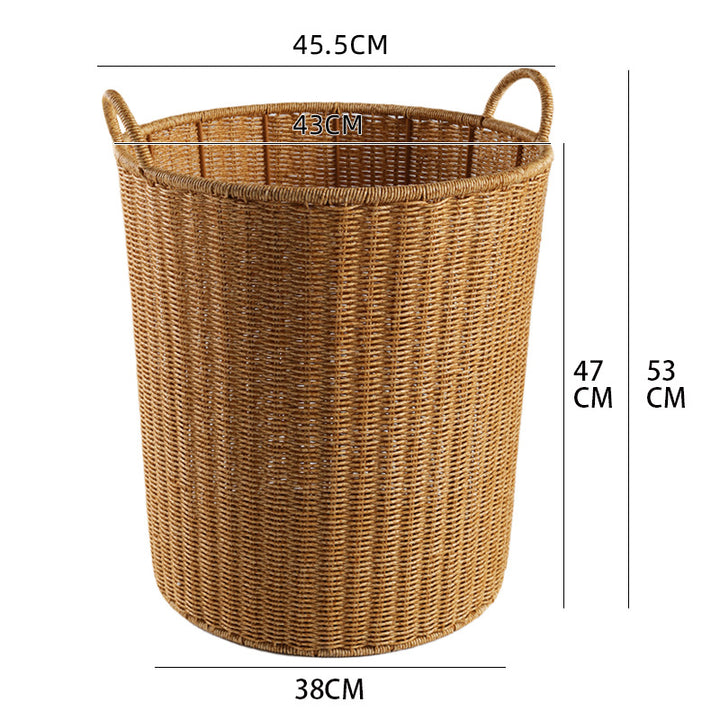 Handwoven Round Laundry Hamper Bowlift