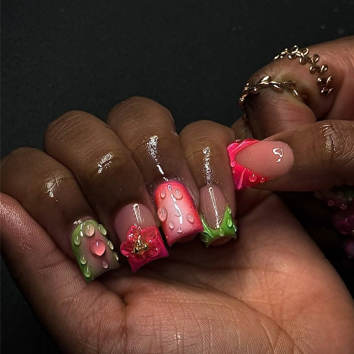 Creative Decorative Press-On Nail Art Set Bowlift
