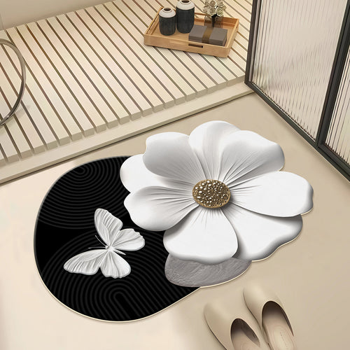 Artistic Floral Area Mat Bowlift