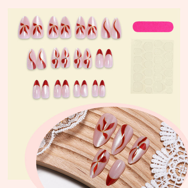 Elegant Expression Press-On Nail Art Set Bowlift