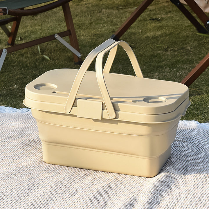 Versatile Outdoor Picnic Storage Basket Bowlift