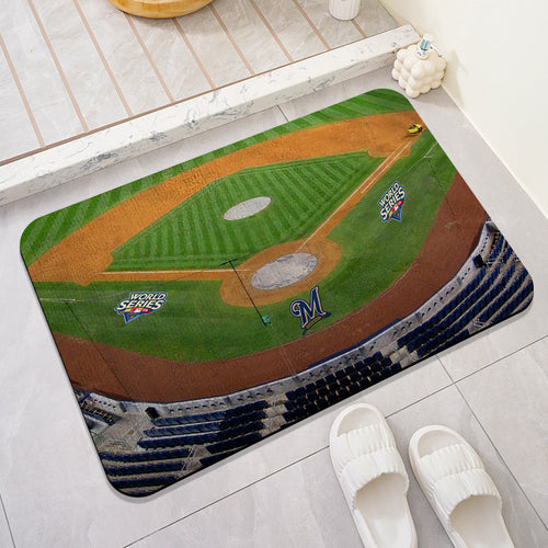 Baseball Theme Bath Mat