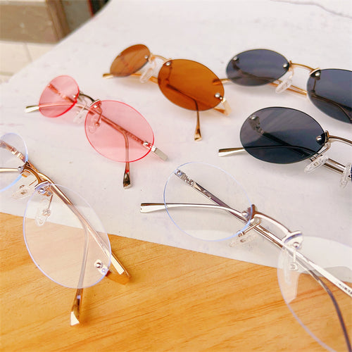 Minimalist Oval Frame Glasses Bowlift