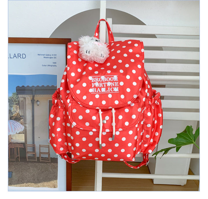 Polka Dot Patterned Casual Backpack