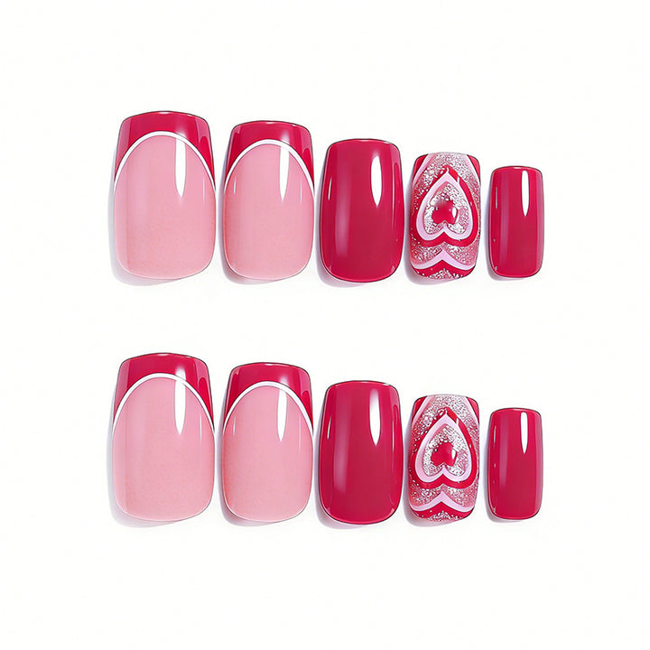 Heart-Embellished Nail Art Bowlift