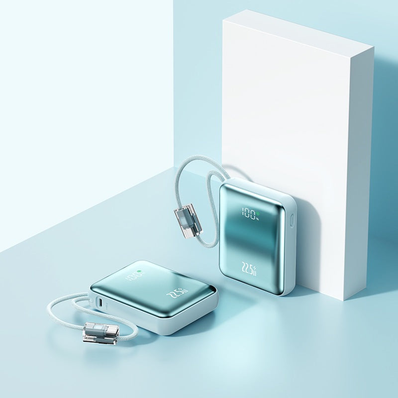 Ultra-Slim Power Bank with Integrated Charging Port and Digital Charge Indicator Bowlift