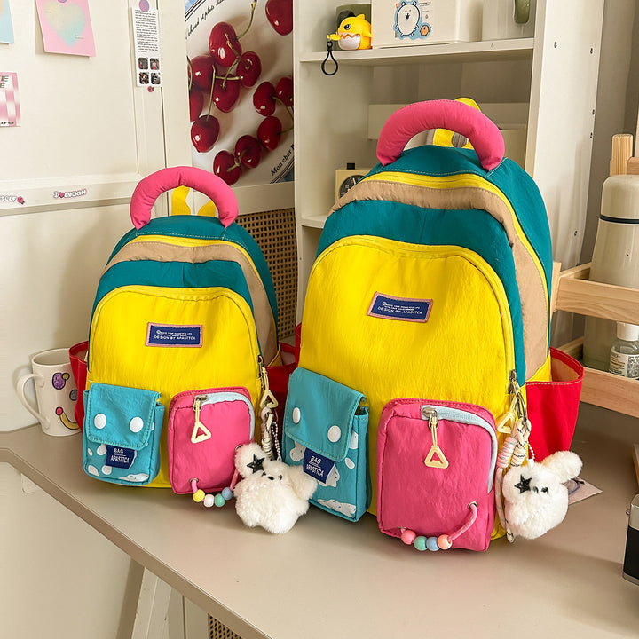 Colorful Multi-Pocket Backpack